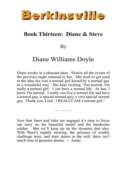 Title details for Book Thirteen by Diane Williams Doyle - Available